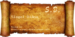 Siegel Diána névjegykártya