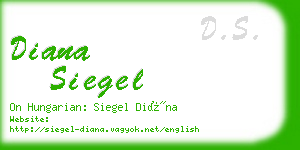 diana siegel business card